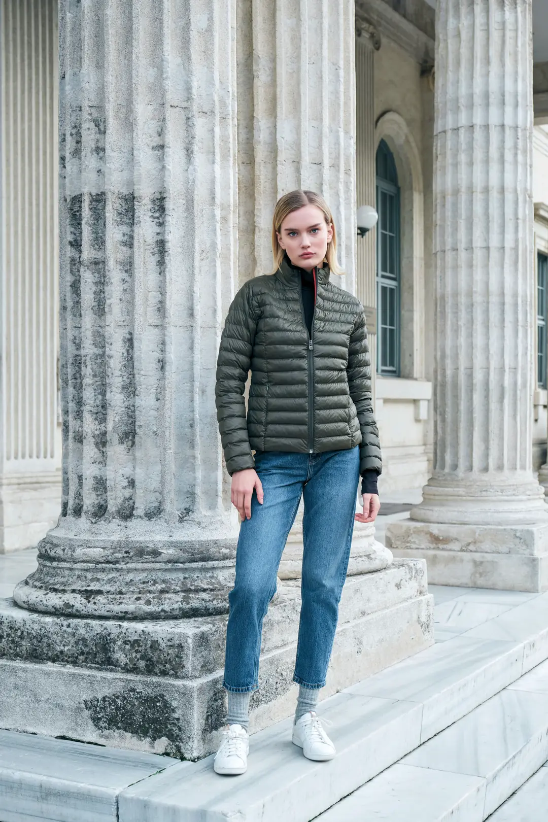 Kadın Light Jacket - Basic Şişme Mont  - Haki