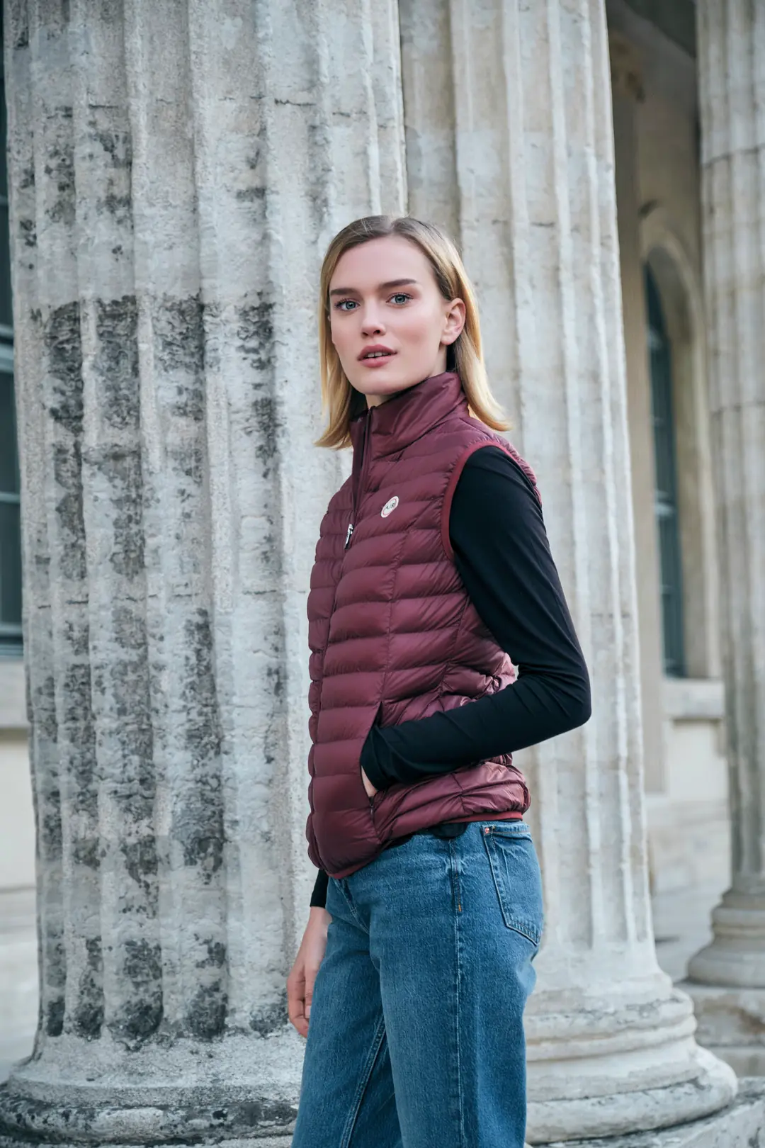 Kadın Basic Light Yelek  - Bordo